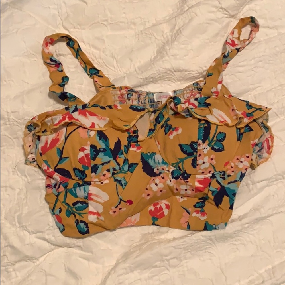 Target floral crop top